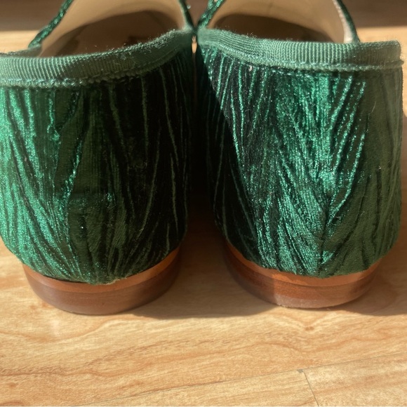 |Sam Elderman| Emerald Green Velvet Leather Loafers Woman’s Size 10.5 - Picture 5 of 8